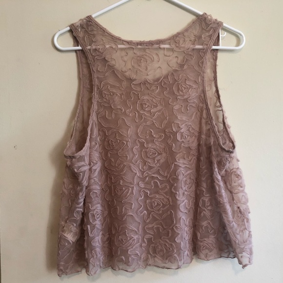 Free People blush sheer crop top - Picture 3 of 6